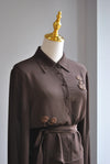 CHOCOLATE BROWN SET WITH PENCIL SKIRT
