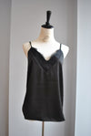 BLACK SIMPLE CAMI WITH LACE