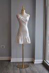 WHITE SUMMER DRESS WITH FLOWERS