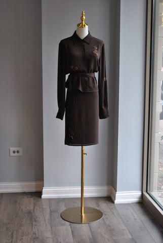 VANILLA TWEED SET OF A BLAZER AND SHORTS