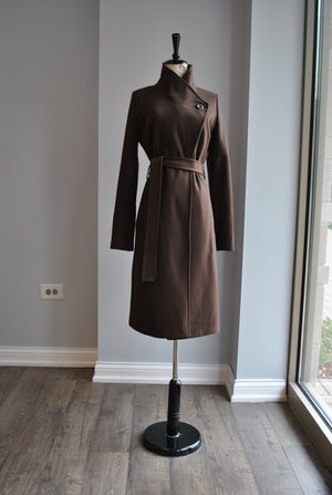 CLEARANCE- CHOCOLATE BROWN FALL COAT