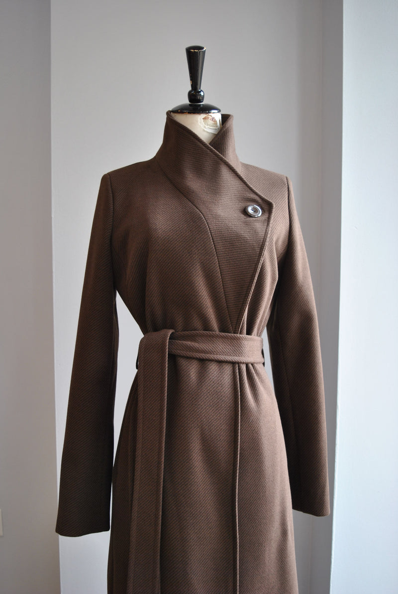 CLEARANCE- CHOCOLATE BROWN FALL COAT