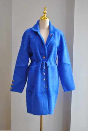 ROYAL BLUE ALPAKA COAT