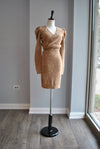 CLEARANE - GOLD SWEATER DRESS