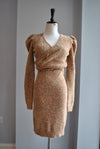 CLEARANE - GOLD SWEATER DRESS