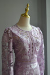 LAVENDER MINI LACE DRESS WIH RUFFLE