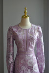 LAVENDER MINI LACE DRESS WIH RUFFLE