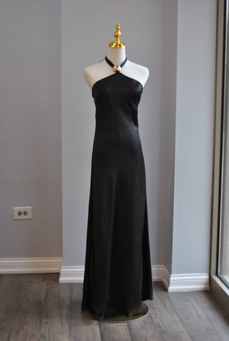 BLACK STRAPLESS DRESS WITH SEQUIN TOP – Le Obsession Boutique