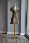 CHEETAH PRINT MINI DRESS WITH CUP SLEEVES