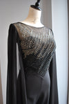 BLACK JUMPSUIT WITH SEQUIN TOP