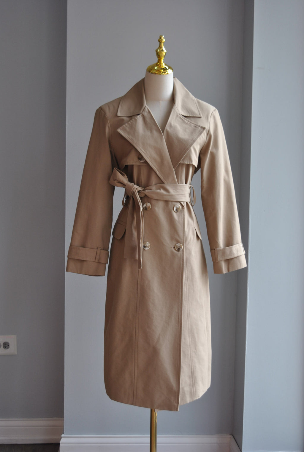 TAUPE SPRING TRENCH COAT