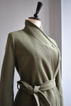 OLIVE GREEN WRAP FALL COAT