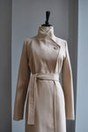 SAND COLOR FALL WRAP COAT