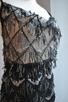 CLEARANCE - BLACK SHEER AND CRYSTALS SET