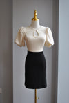 BLACK AND WHITE MINI DRESS