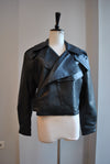 WHITE FAUX LEATHER FIT JACKET