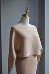 BEIGE SWEATER FALL SET