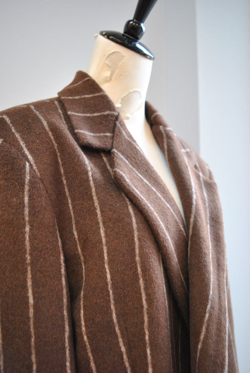 CLEARANCE - CHOCOLATE BROWN CROPPED BLAZER