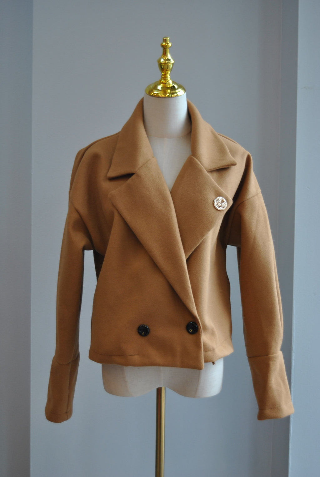 CARAMEL SPRING CROPPED JACKET