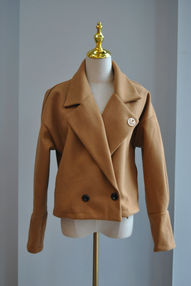 CARAMEL SPRING CROPPED JACKET