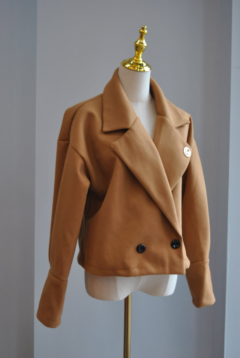 CARAMEL SPRING CROPPED JACKET