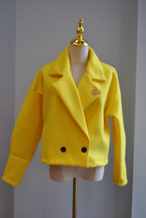 YELLOW SPRING CROPPED JACKET