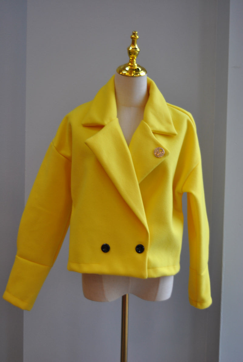 YELLOW SPRING CROPPED JACKET