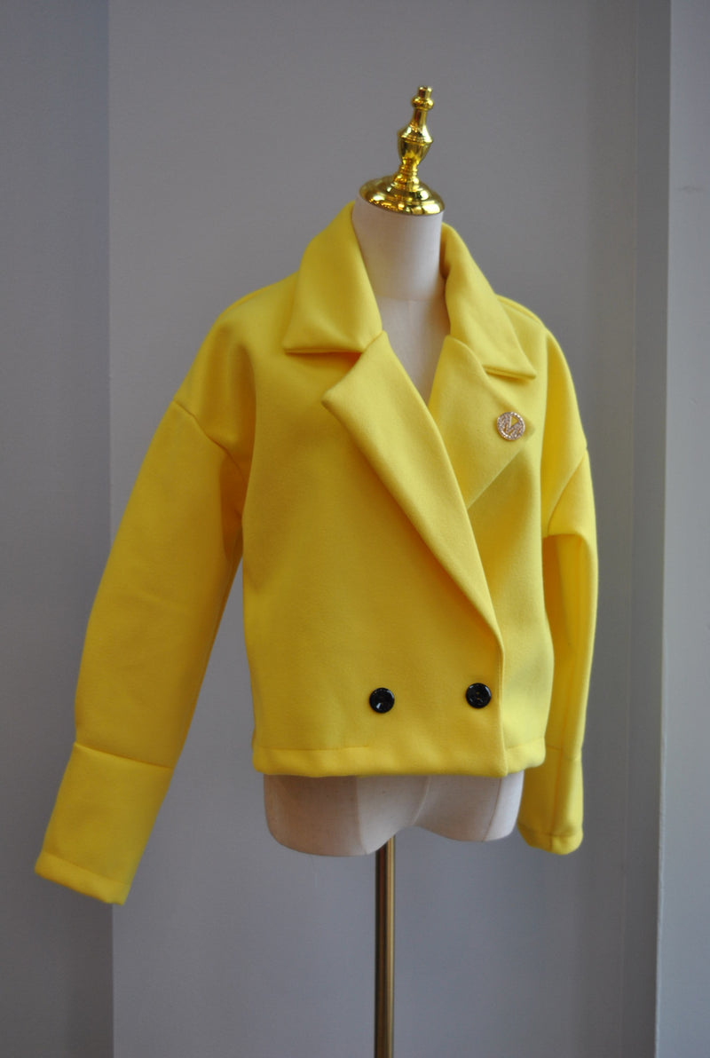 YELLOW SPRING CROPPED JACKET