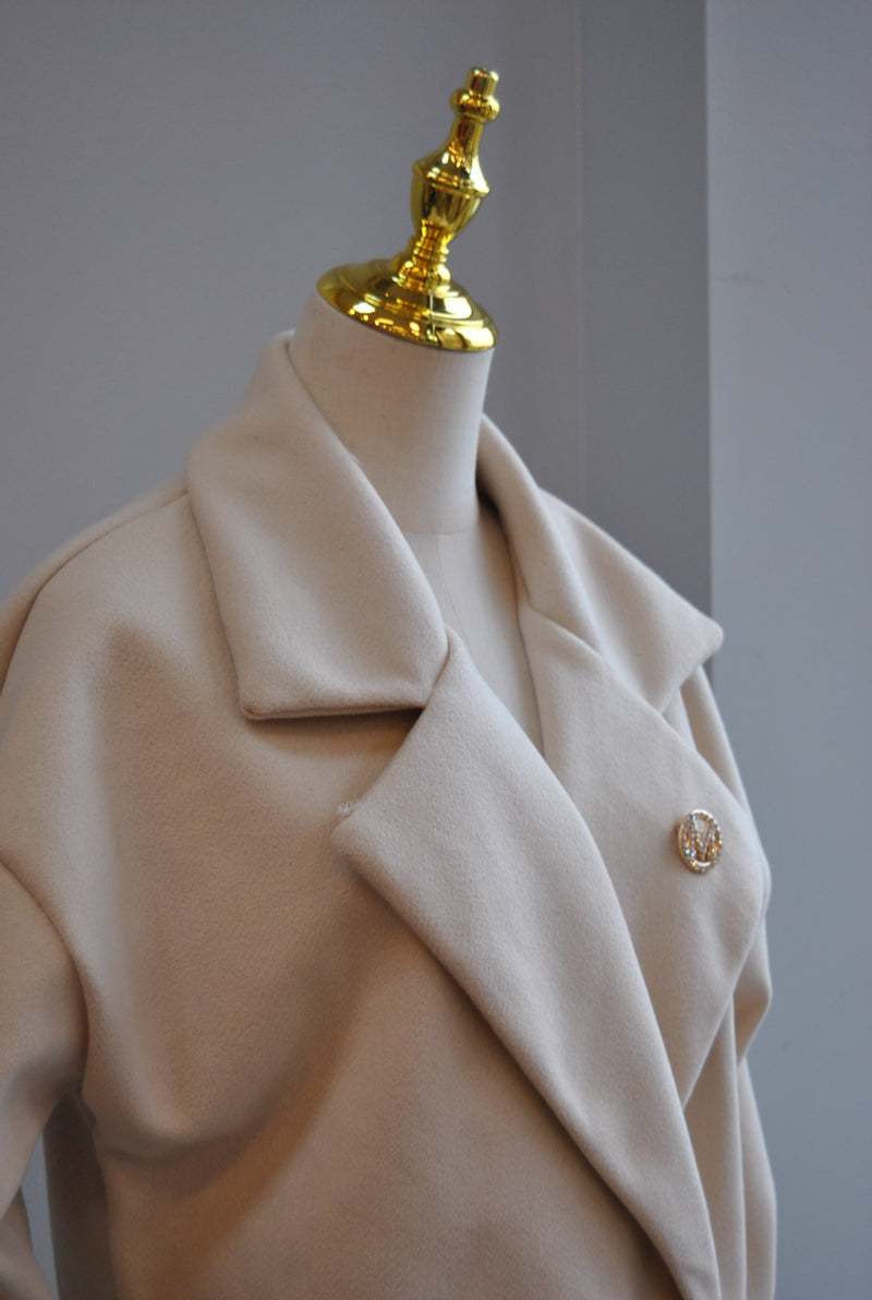 BEIGE SPRING CROPPED JACKET