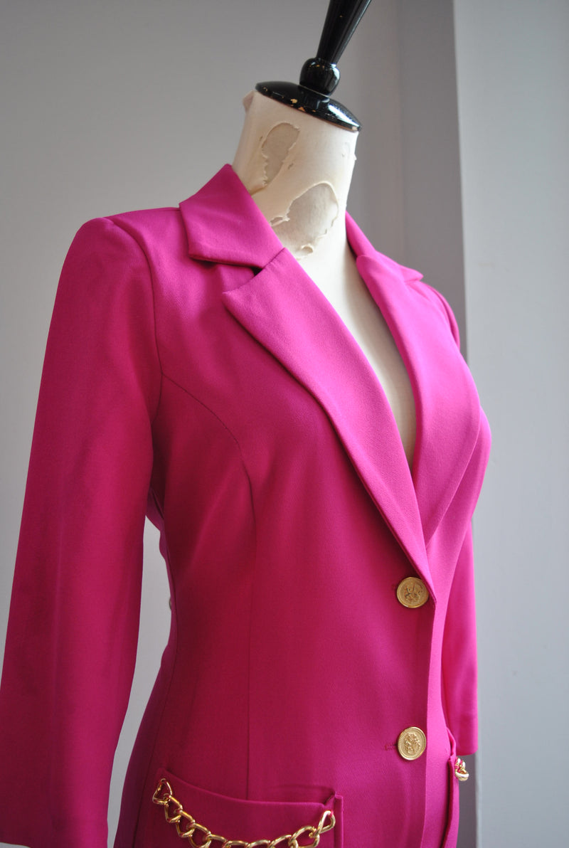 ORCHID JACKET DRESS WITH A BELT