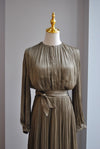 SAGE GREEN SILKY MIDI DRESS