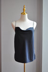 NAVY BLUE SILK CAMI