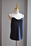 NAVY BLUE SILK CAMI