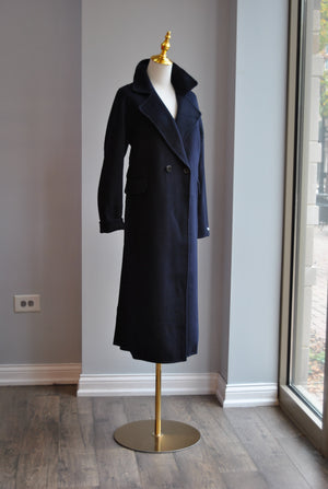 NAVY BLUE WOOL COAT