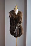 CHOCOLATE BROWN FAUX FUR VEST