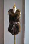 CHOCOLATE BROWN FAUX FUR VEST