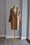 TAUPE ALPAKA COAT WITH GOLD BUTTONS