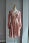 DUSTY PINK FIT AND FLAIR DRESS