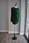 CLEARANCE - EMERALD GREEN PARTY MINI DRESS WITH OPEN BACK