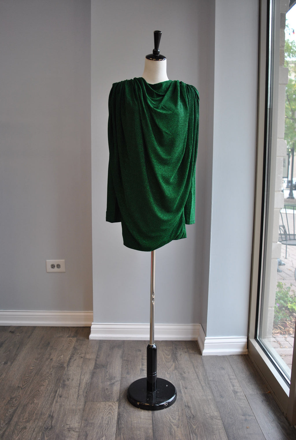 CLEARANCE - EMERALD GREEN PARTY MINI DRESS WITH OPEN BACK