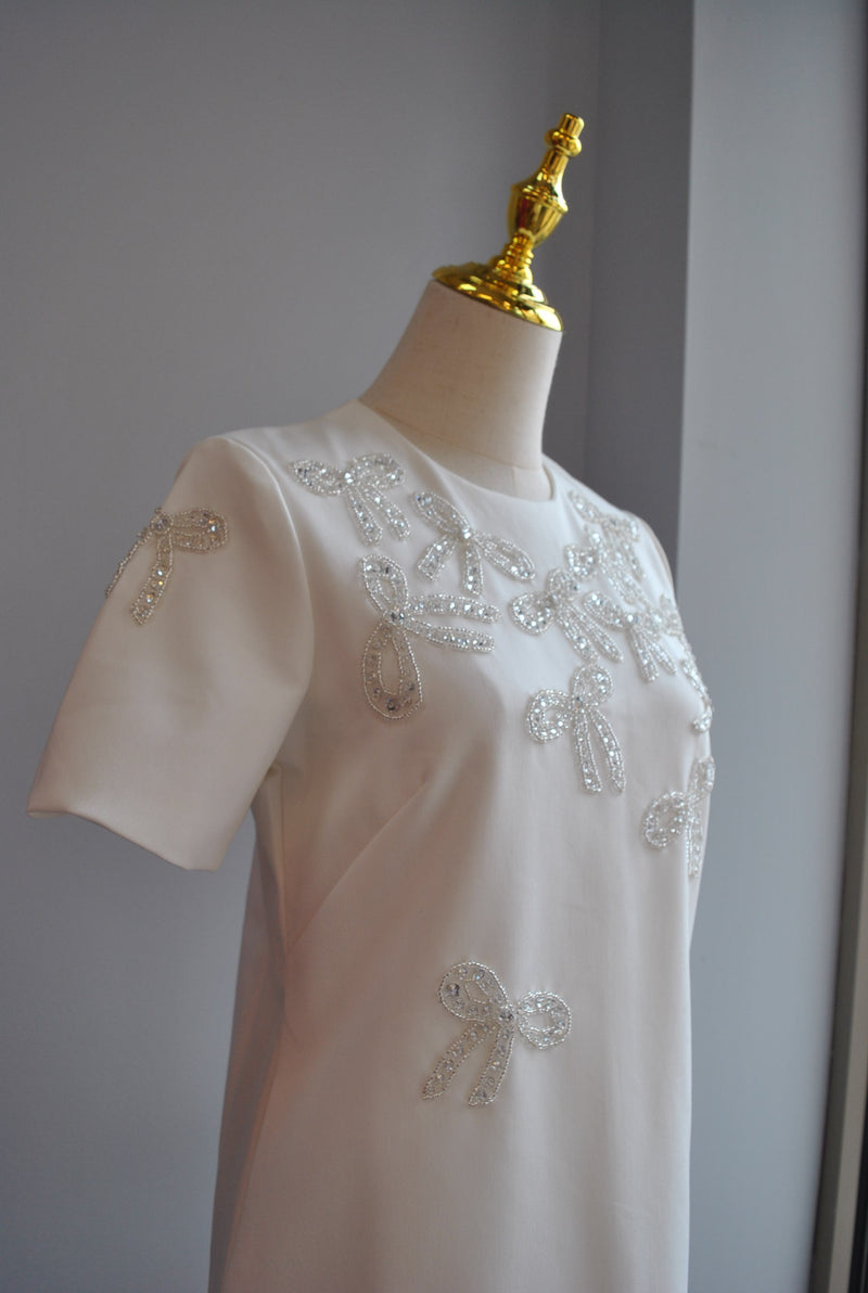 WHITE TUNIC WITH CRYSTALS