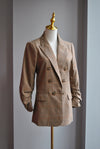 BROWN CHECK FALL BLAZER