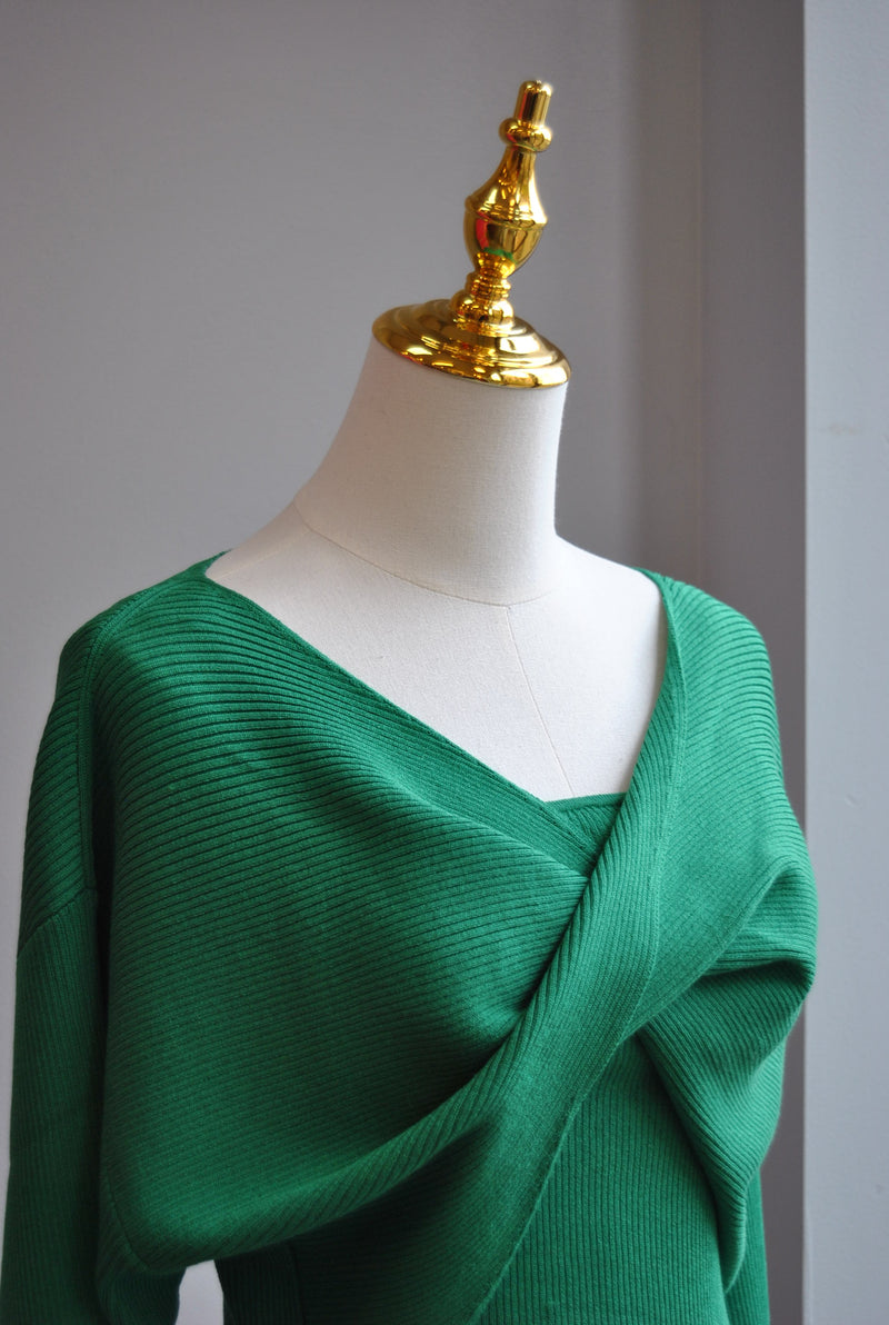 GREEN SWEATER SET