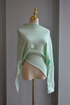 MINT SPRING ASYMMETRIC SWEATER TOP