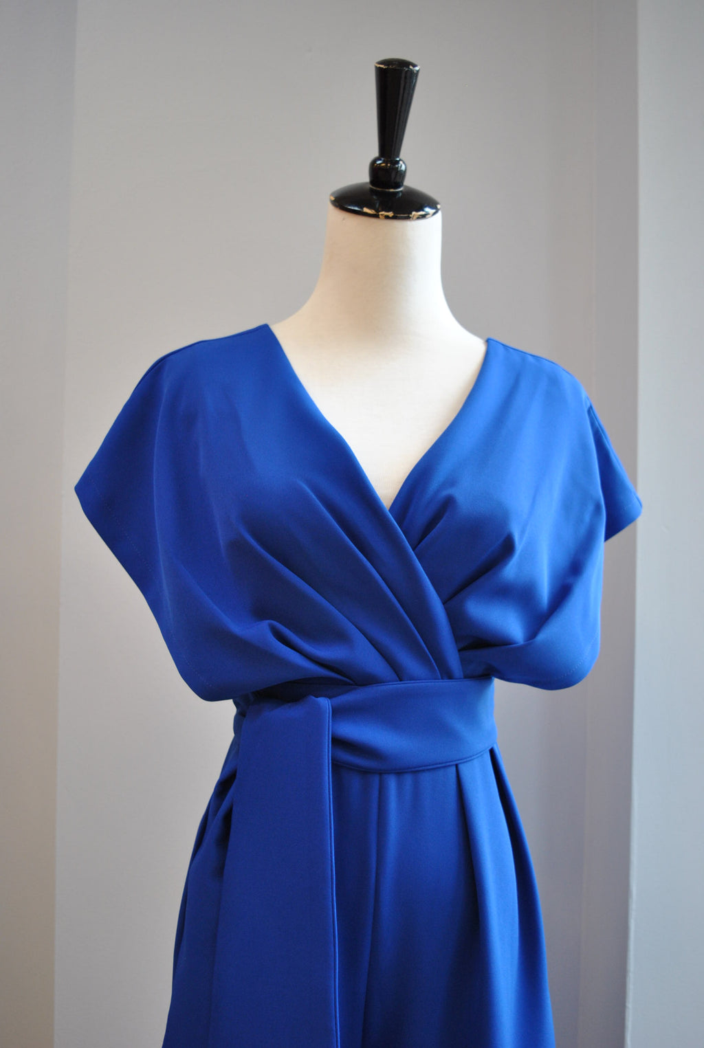 ROYAL BLUE JUMPSUIT WITH FLAIR LEGS