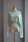 MINT SPRING ASYMMETRIC SWEATER TOP