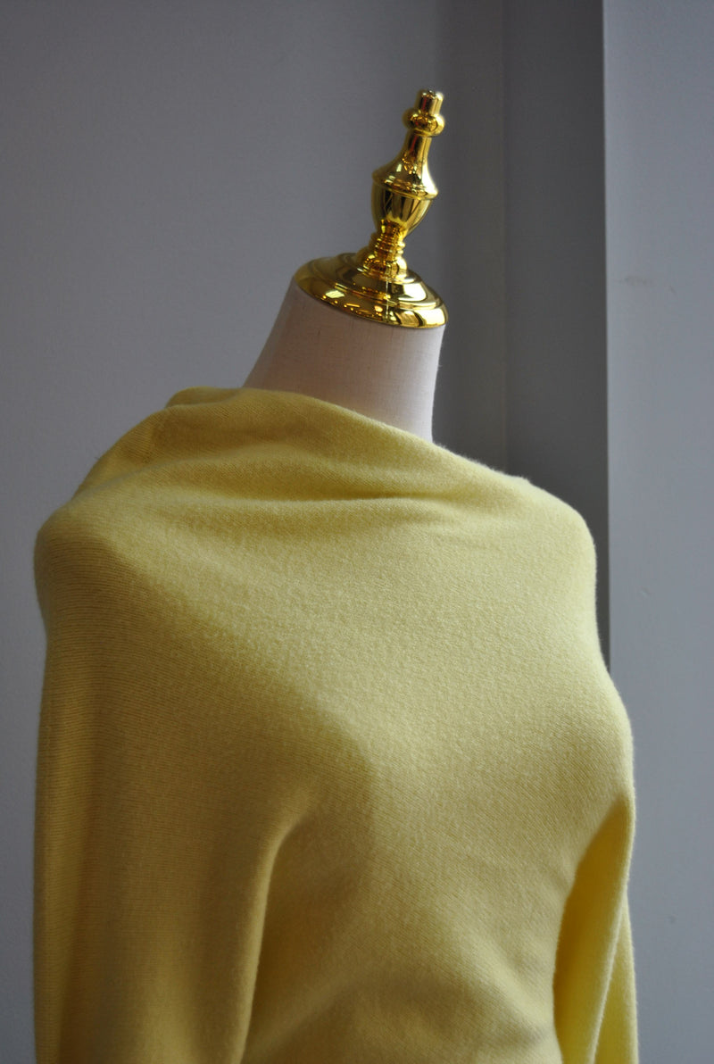YELLOW ASYMMETRIC SWEATER TOP