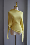 YELLOW ASYMMETRIC SWEATER TOP