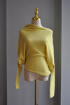 YELLOW ASYMMETRIC SWEATER TOP