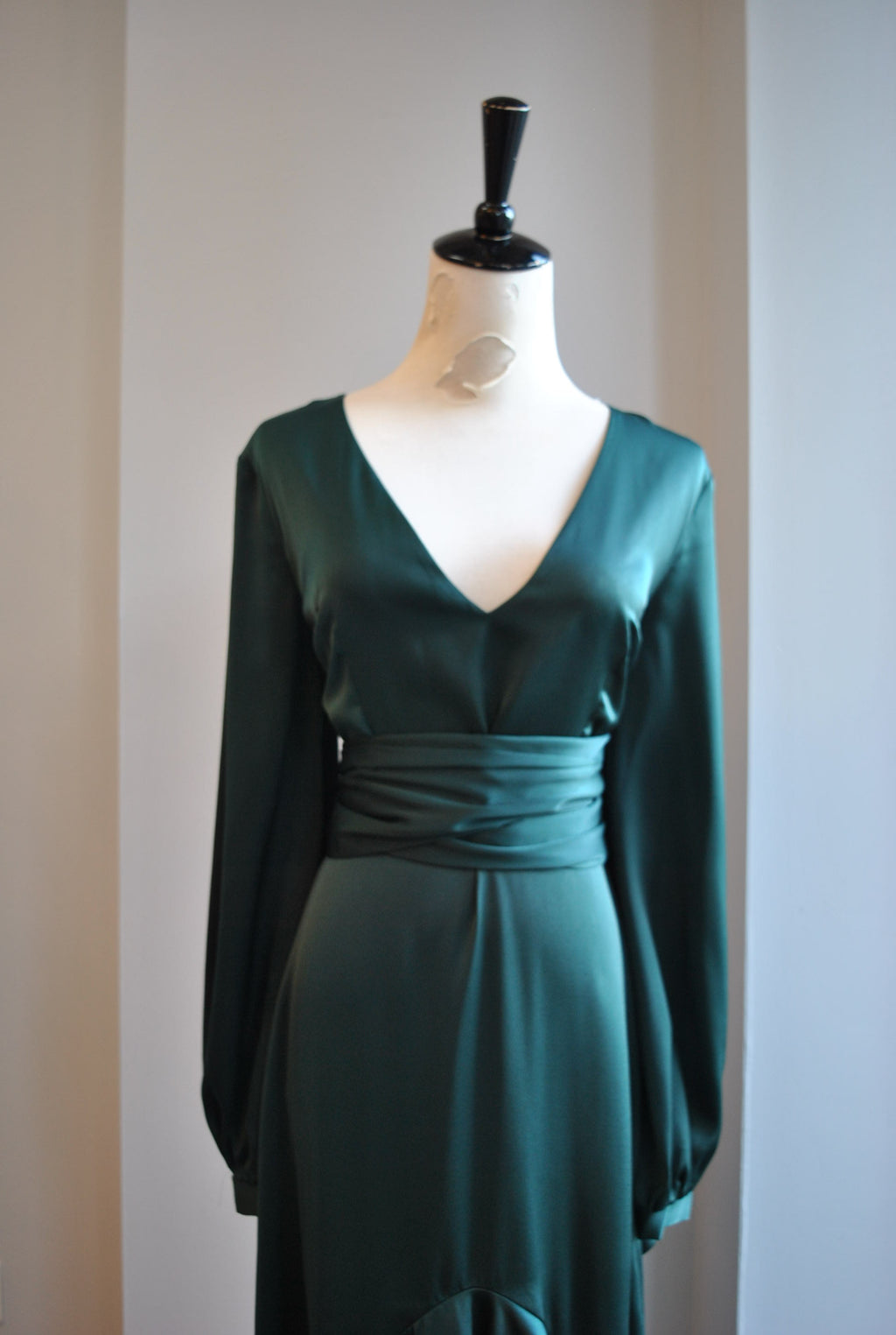 EMERALD GREEN HIGH AND LOW DRESS